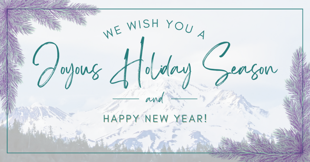 We wish you a joyous holiday season and happy new year!